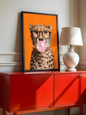 Gepard Brille Kaugummi Pop Art