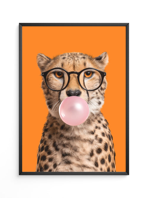 Gepard Brille Kaugummi Pop Art
