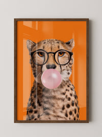 Gepard Brille Kaugummi Pop Art