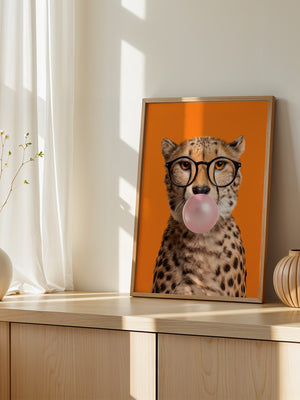 Gepard Brille Kaugummi Pop Art