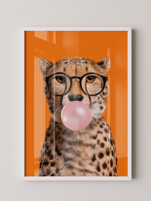 Gepard Brille Kaugummi Pop Art