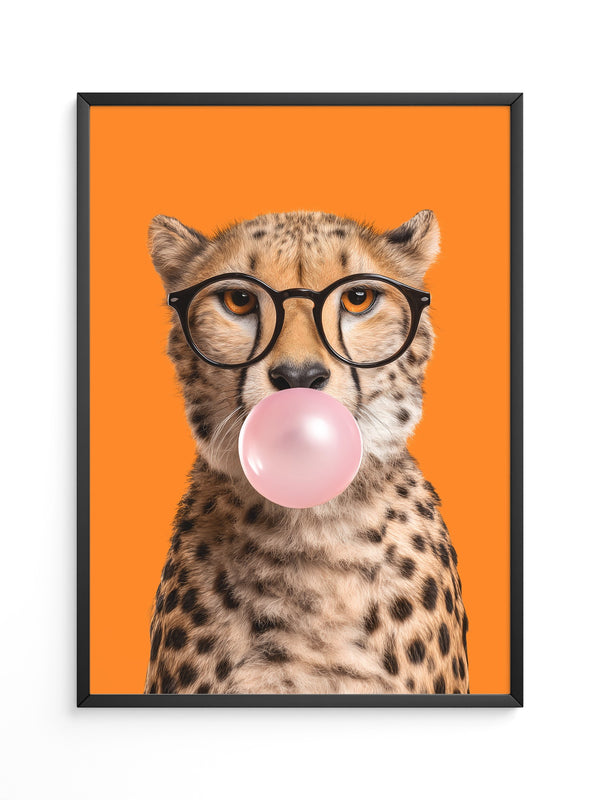 Gepard Brille Kaugummi Pop Art