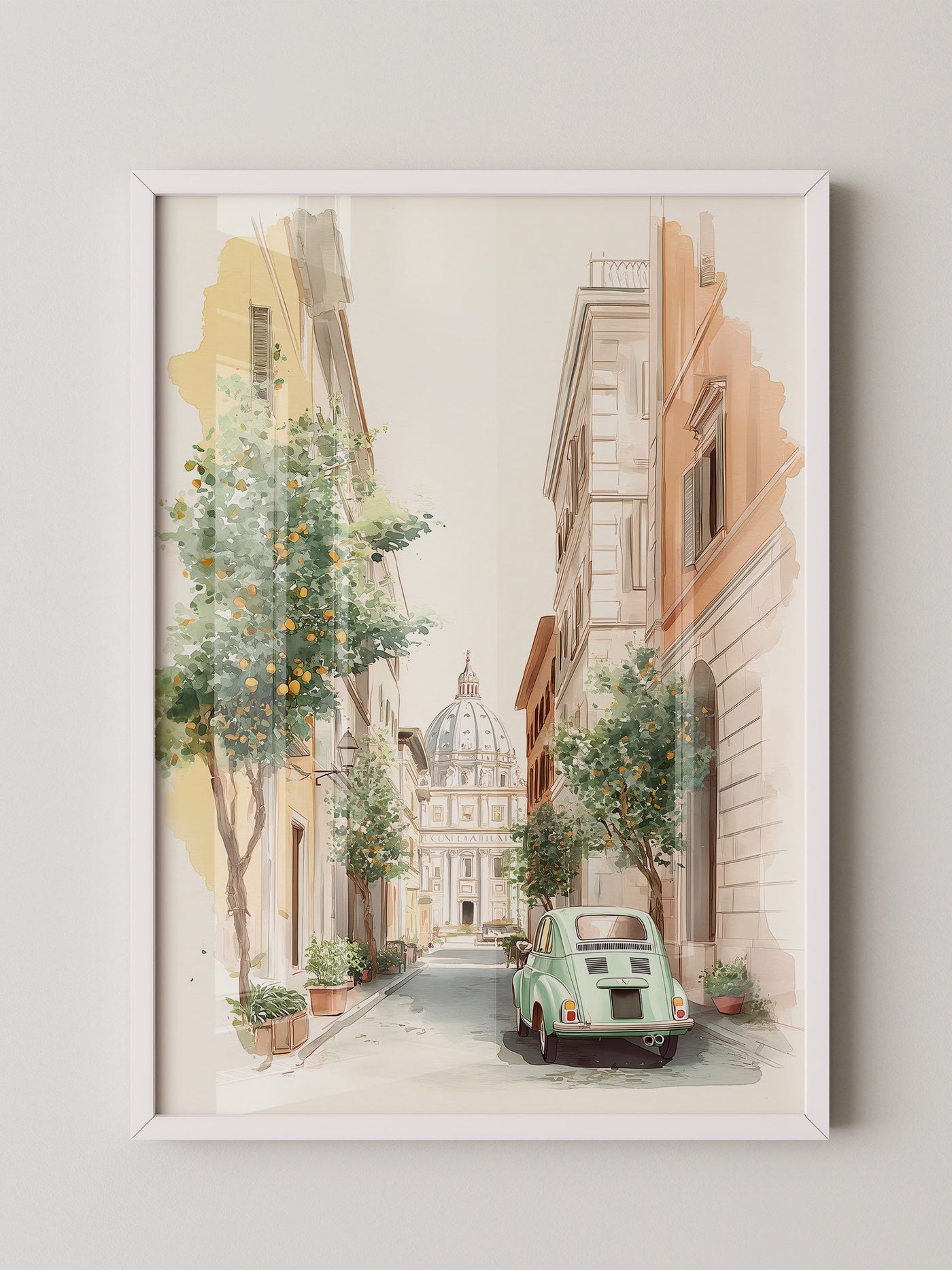 Italienische Gasse Aquarellpastell