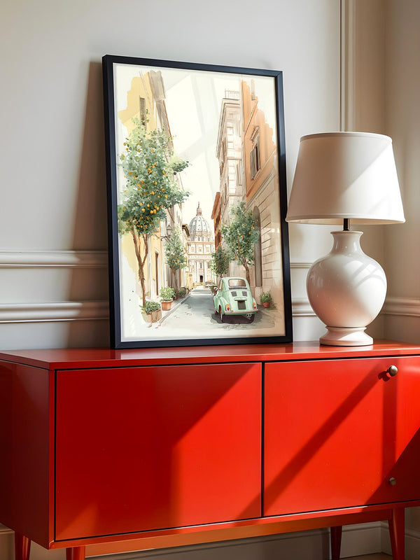 Italienische Gasse Aquarellpastell