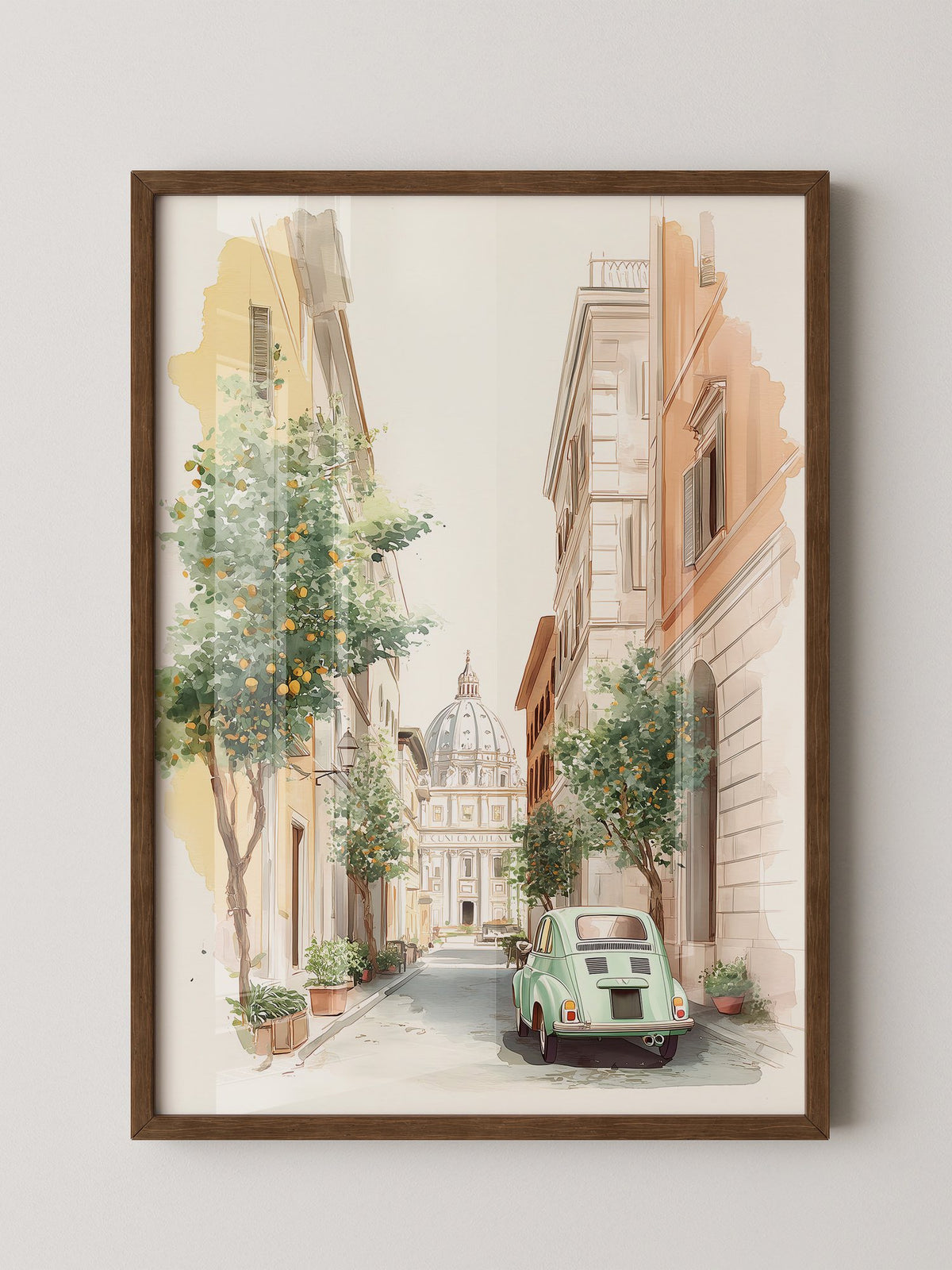 Italienische Gasse Aquarellpastell