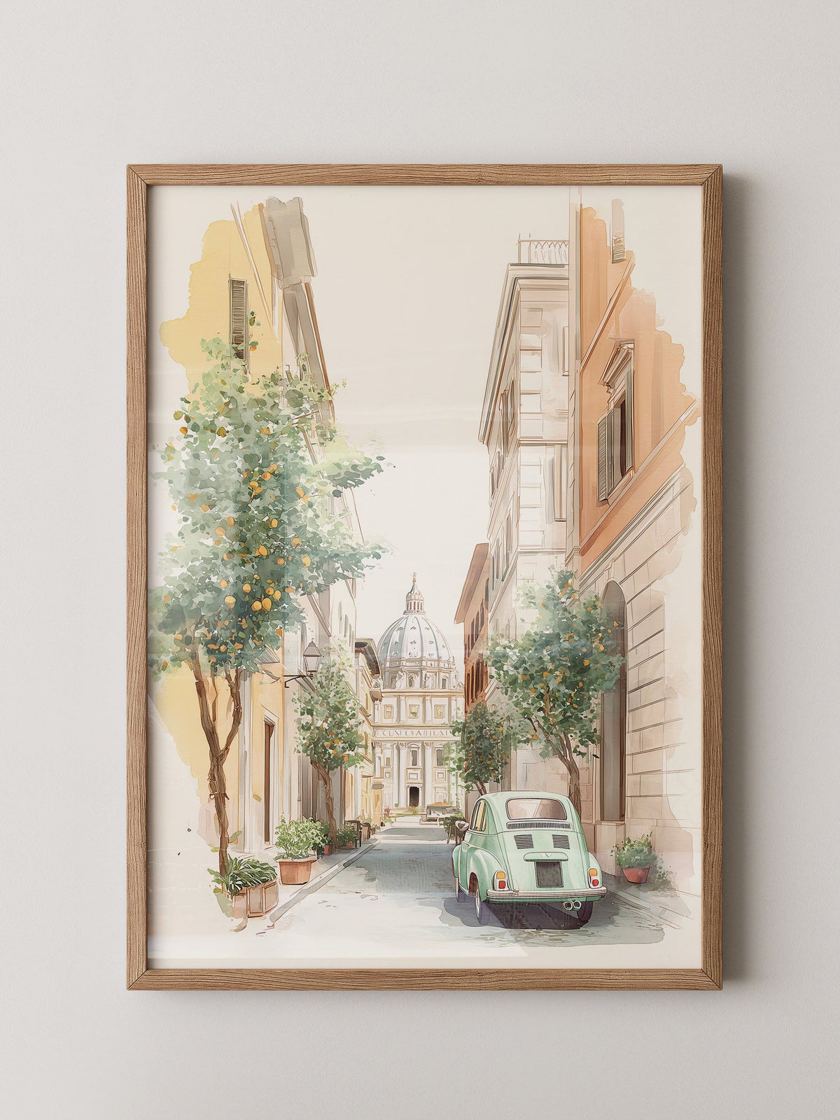 Italienische Gasse Aquarellpastell