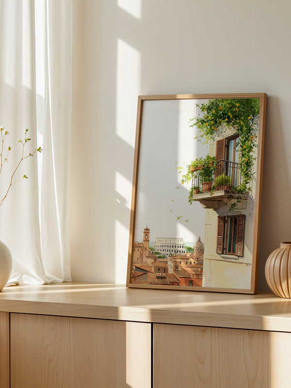 Römischer Balkon und Kolosseum