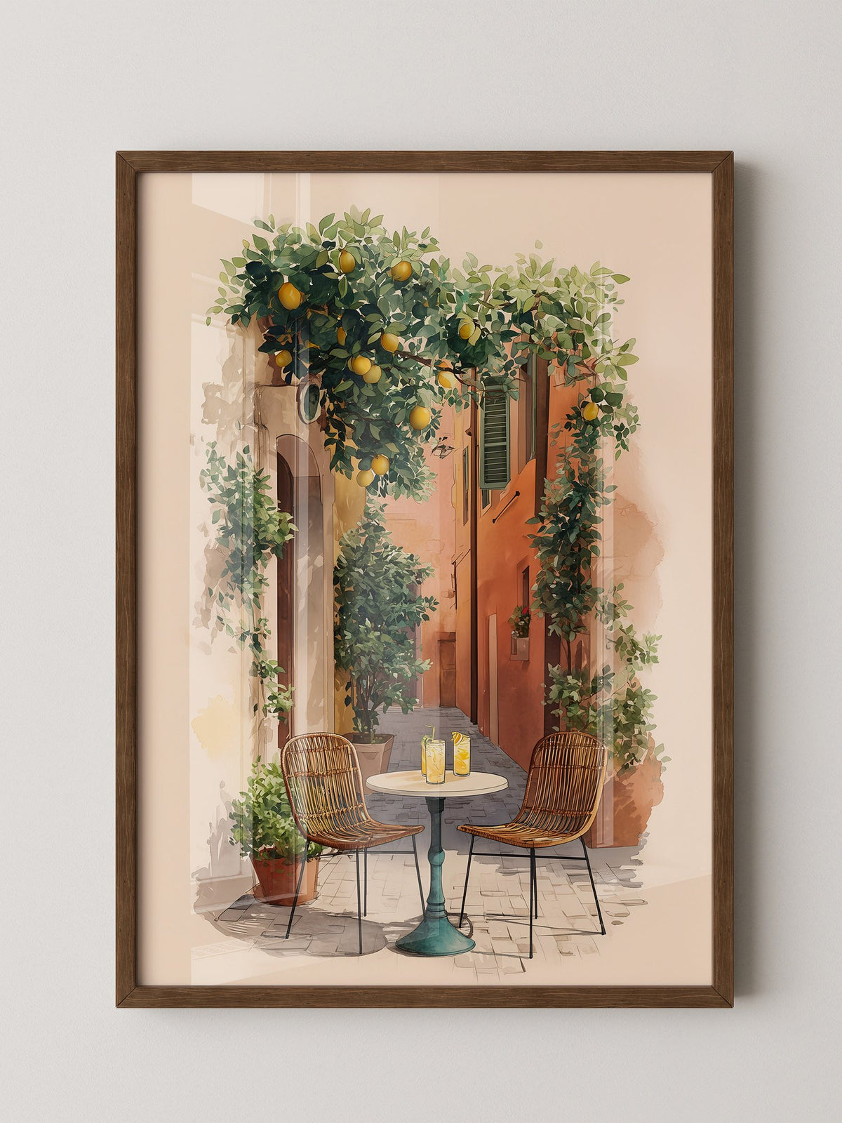 Italienische Gasse Zitronenbäume