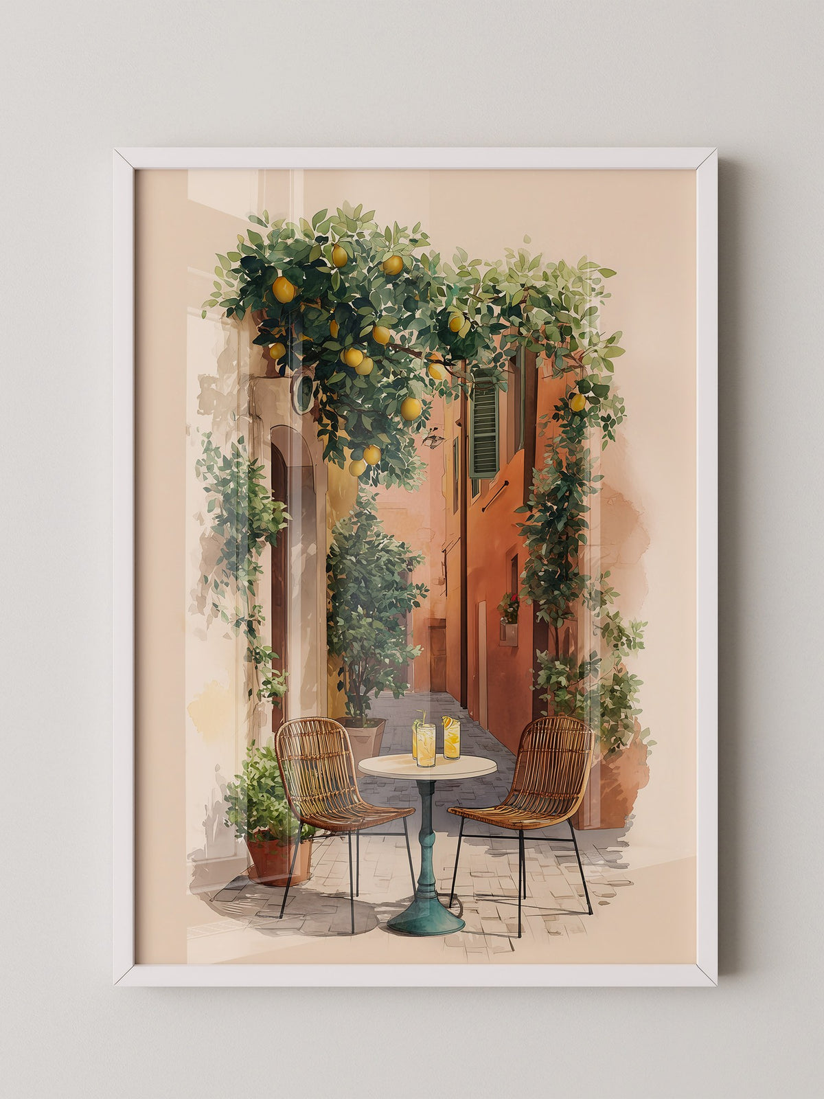 Italienische Gasse Zitronenbäume