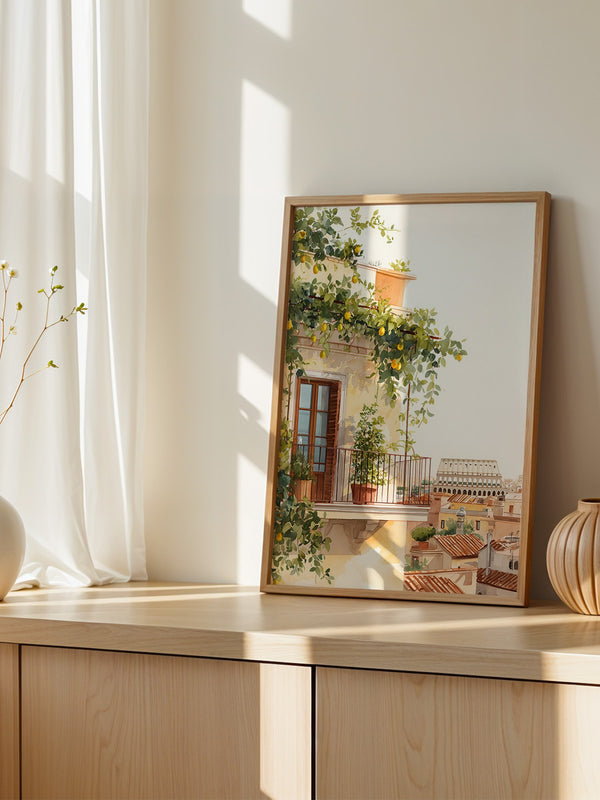 Balkon Zitrus Rom Panorama