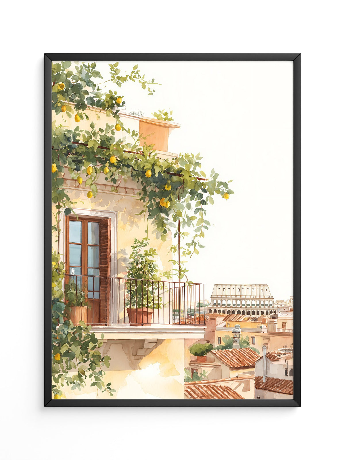 Balkon Zitrus Rom Panorama