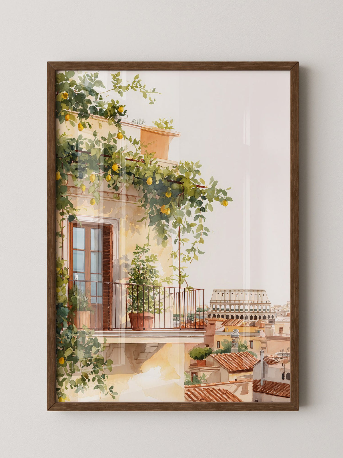 Balkon Zitrus Rom Panorama