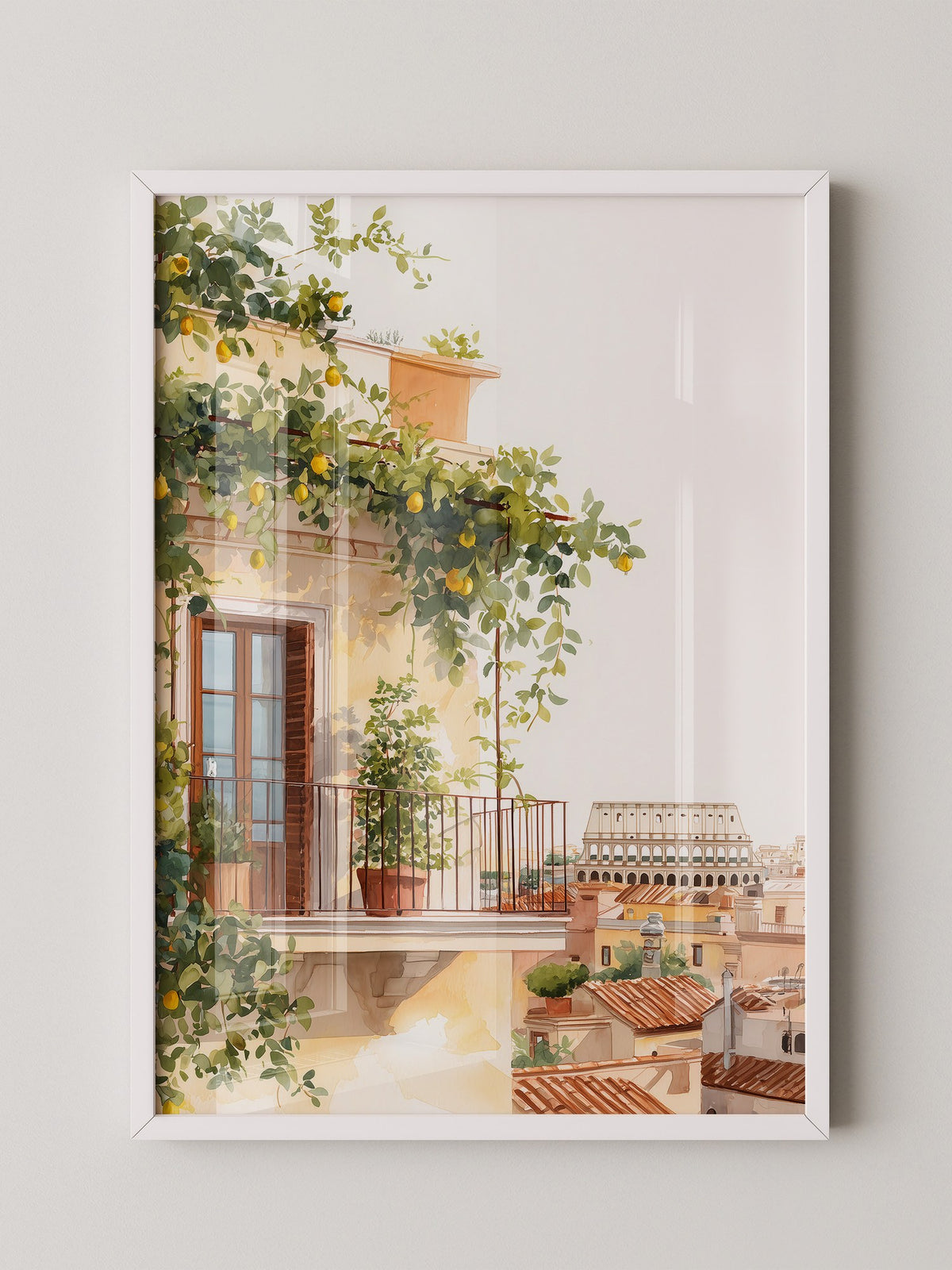 Balkon Zitrus Rom Panorama