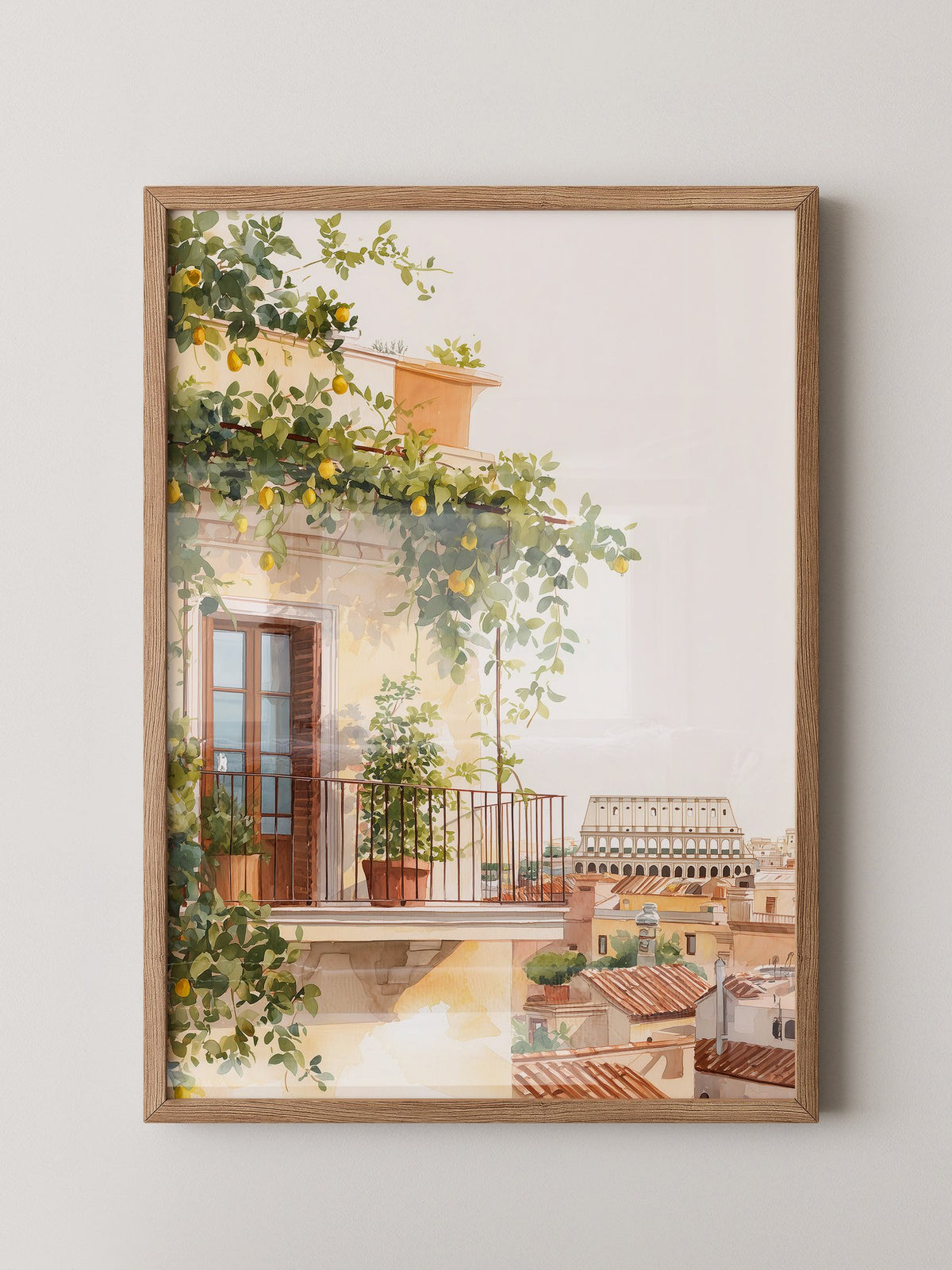 Balkon Zitrus Rom Panorama
