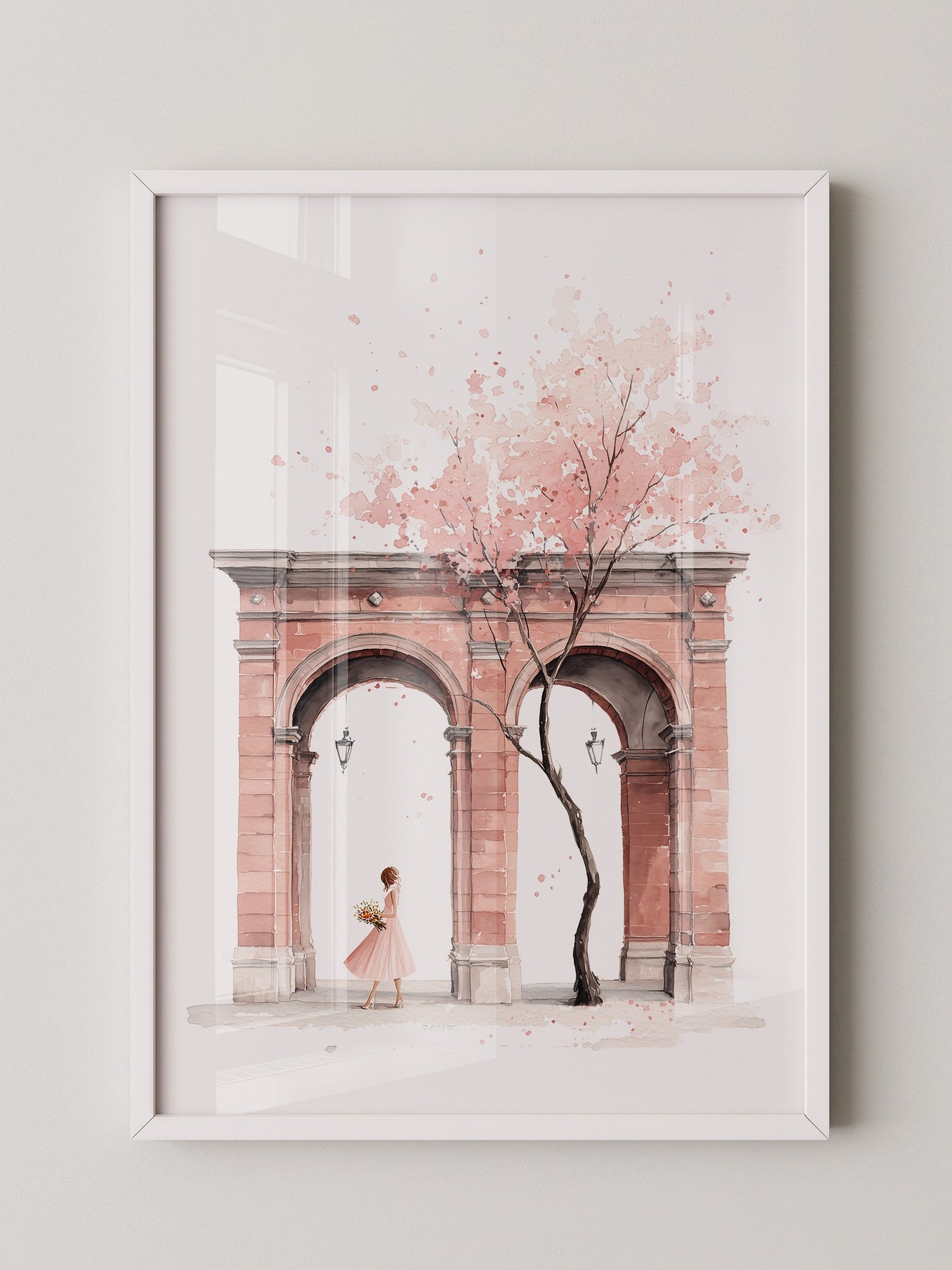 Blütenbaum Rosa Frühlingsarchitektur