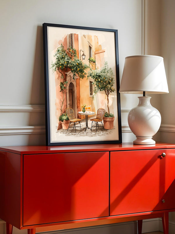 Italienische Terrasse Sonnenlicht