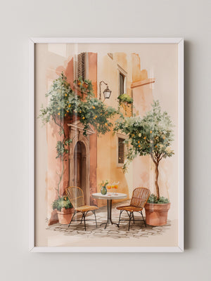 Italienische Terrasse Sonnenlicht