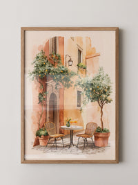 Italienische Terrasse Sonnenlicht