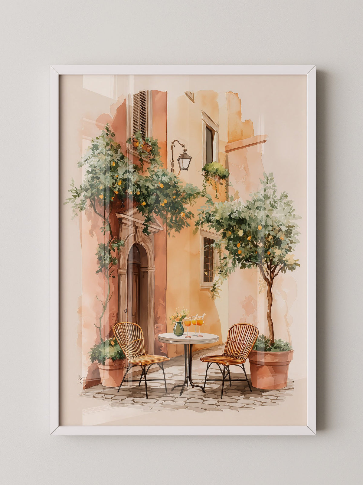 Italienische Terrasse Sonnenlicht
