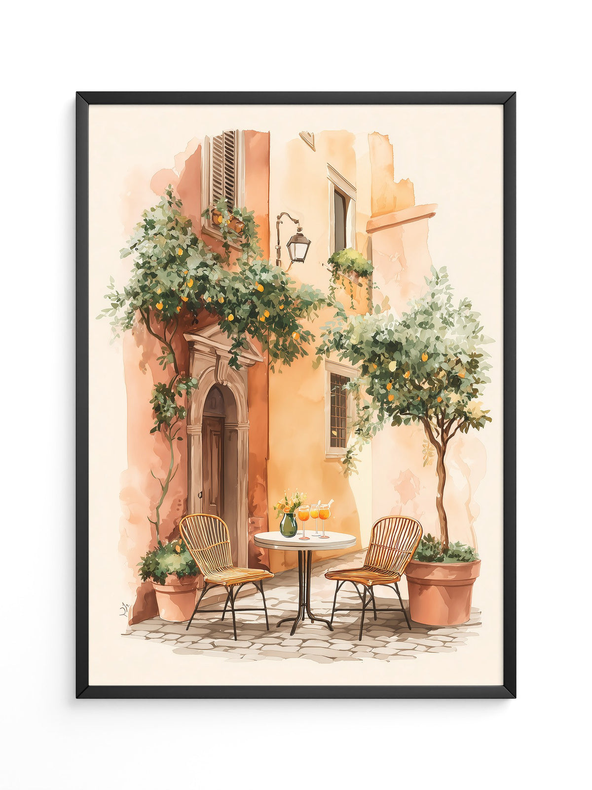Italienische Terrasse Sonnenlicht