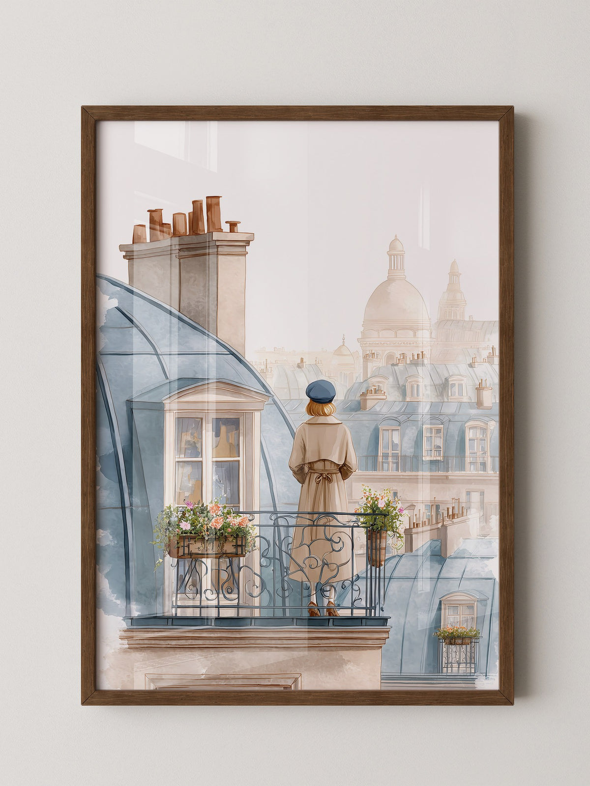 Pariser Dächer Aquarellflair