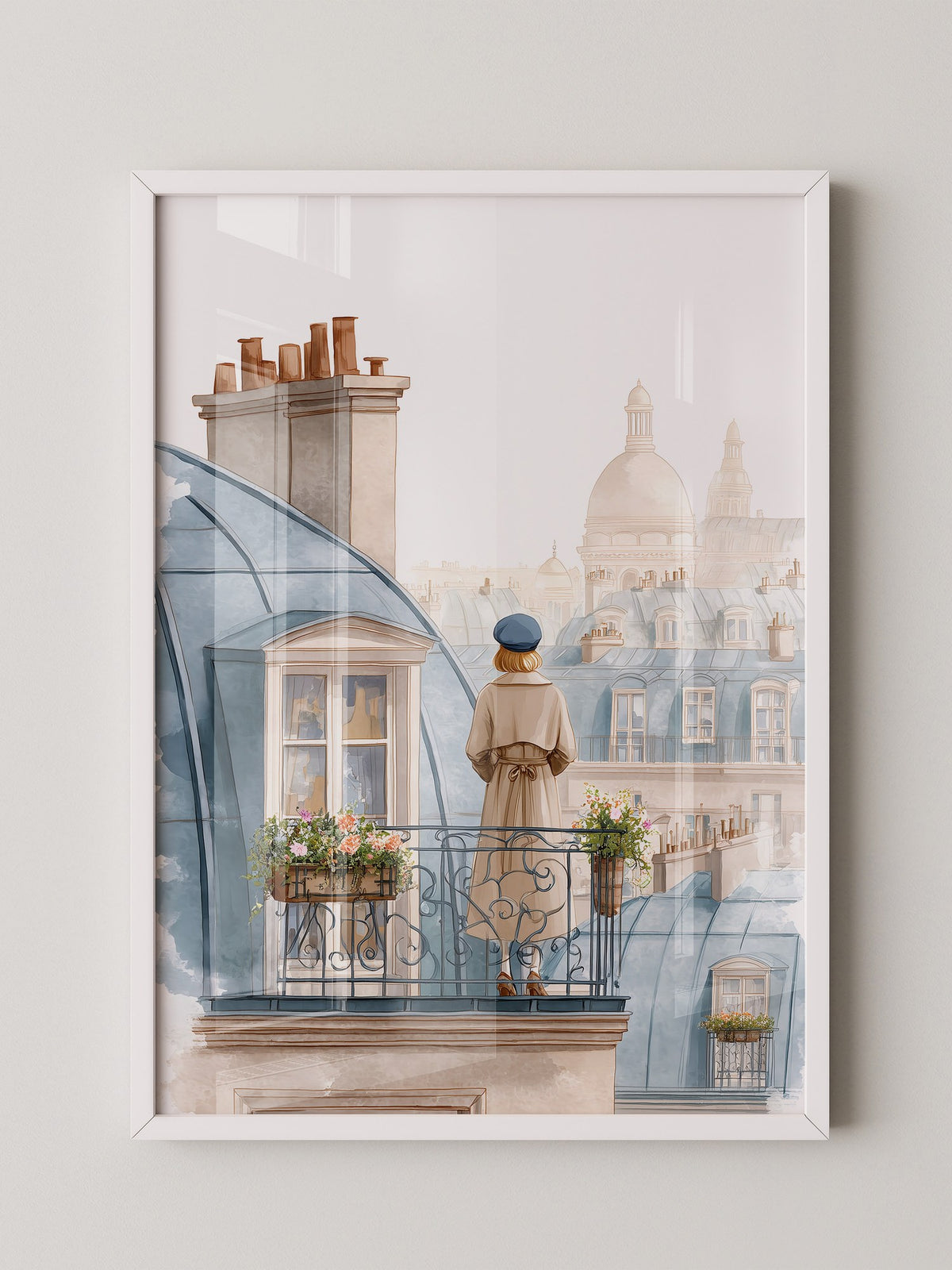 Pariser Dächer Aquarellflair