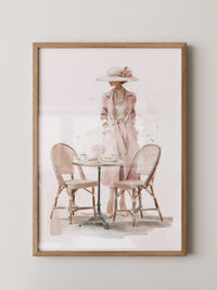 Elegante Dame Pastellfarben