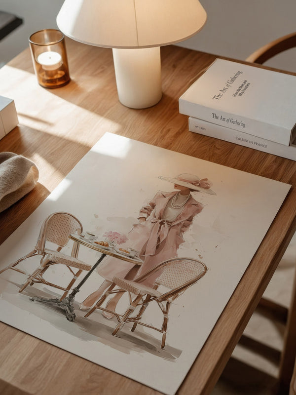 Elegante Dame Pastellfarben