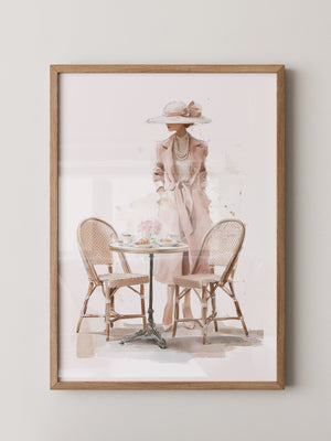 Elegante Dame Pastellfarben