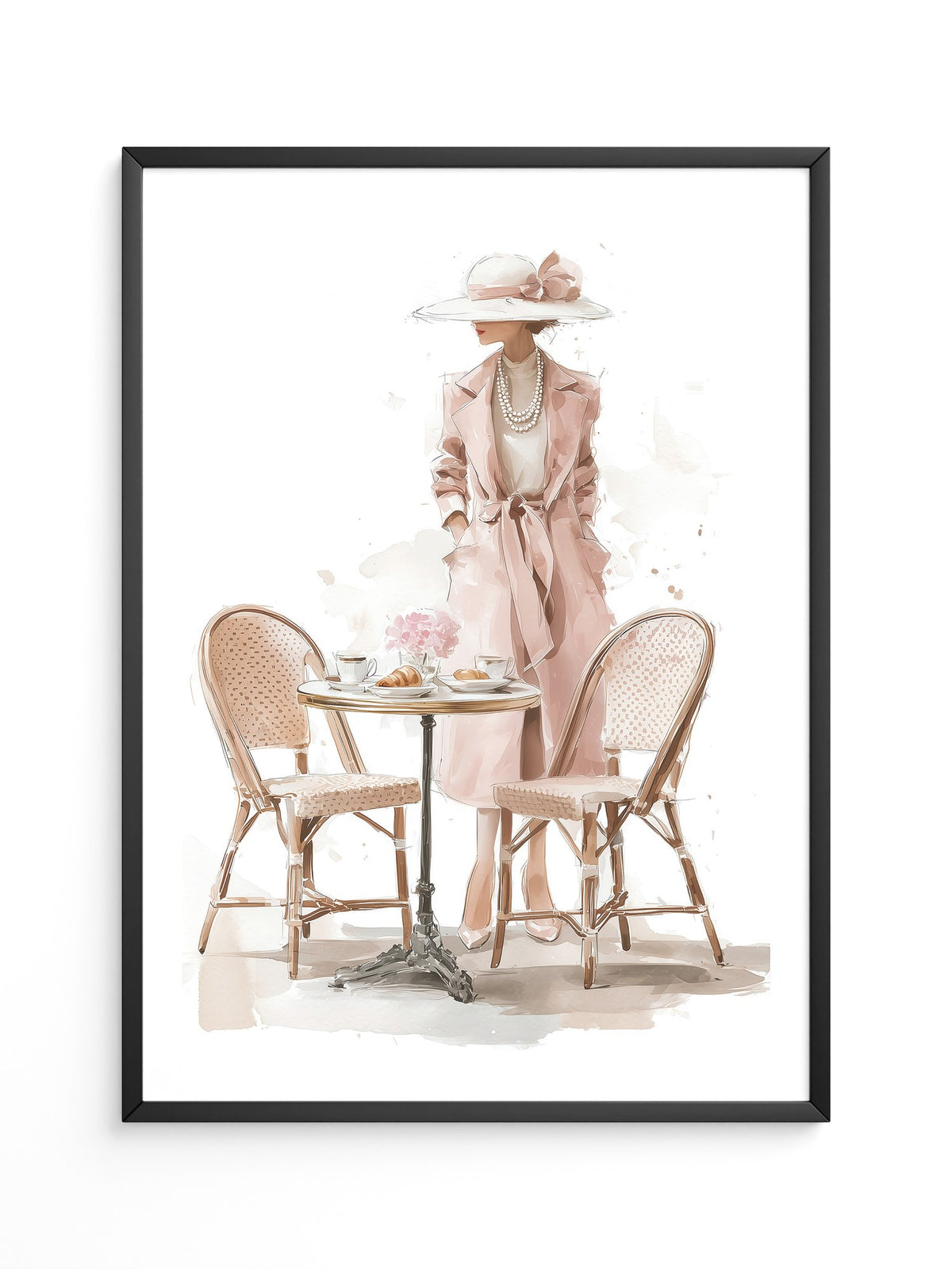 Elegante Dame Pastellfarben