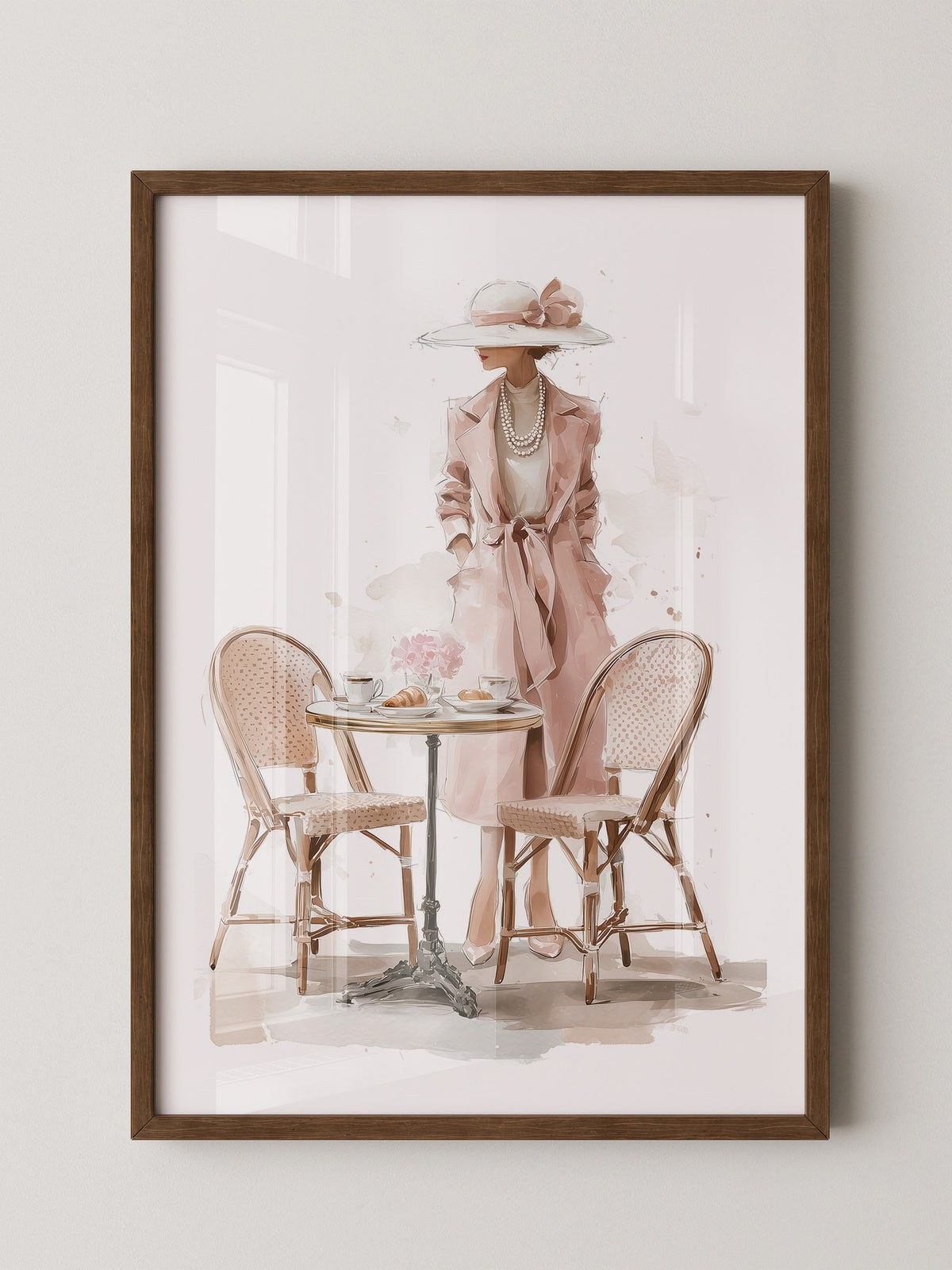Elegante Dame Pastellfarben