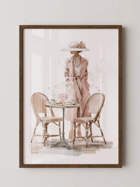Elegante Dame Pastellfarben
