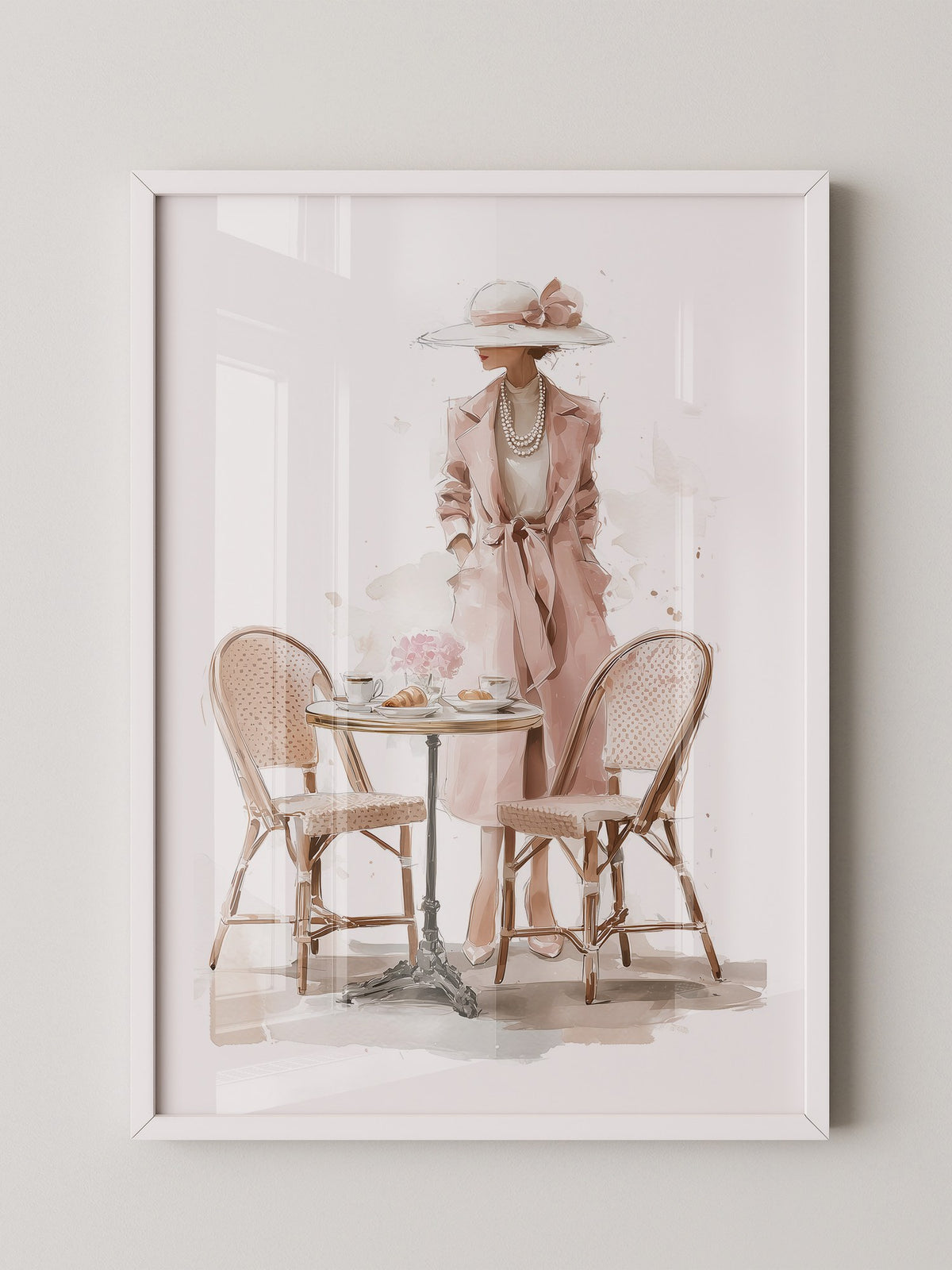 Elegante Dame Pastellfarben