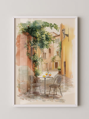 Italienische Gasse Aquarell Flair