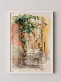 Italienische Gasse Aquarell Flair