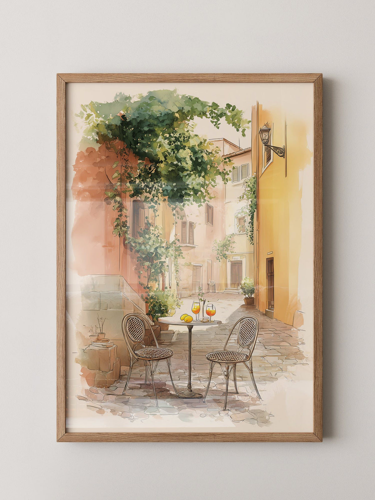 Italienische Gasse Aquarell Flair