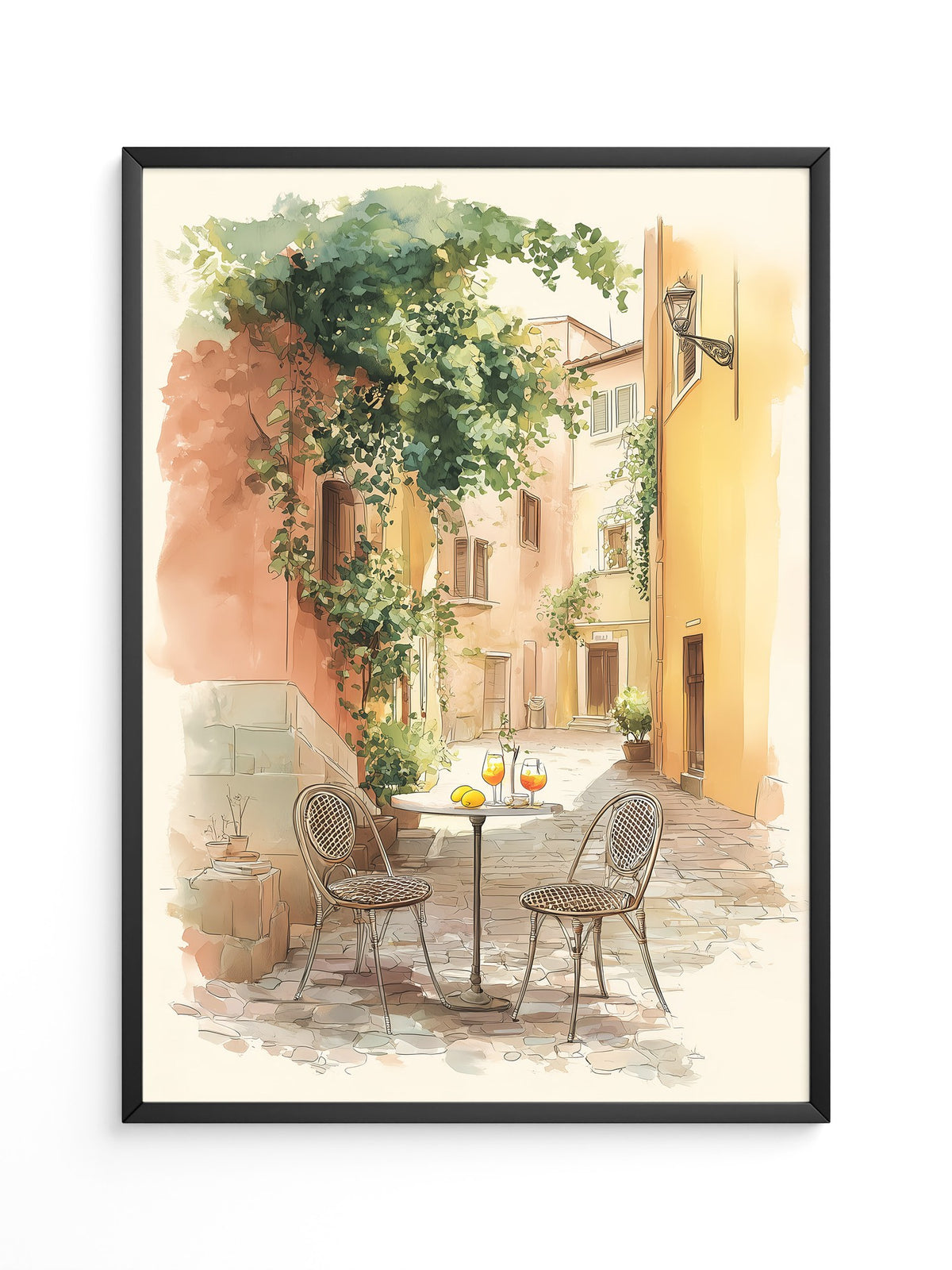 Italienische Gasse Aquarell Flair