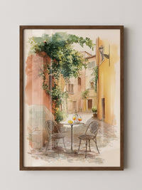 Italienische Gasse Aquarell Flair