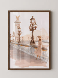 Brücke Frau pastellfarben