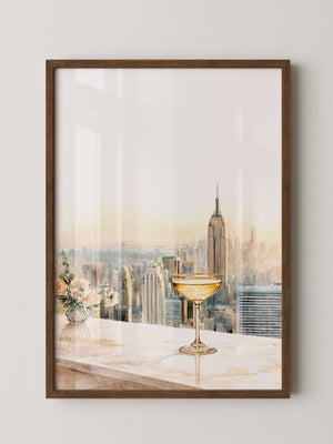 Champagner Stadt Skyline Pastell