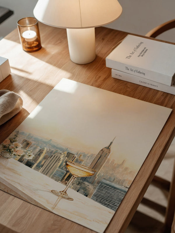 Champagner Stadt Skyline Pastell