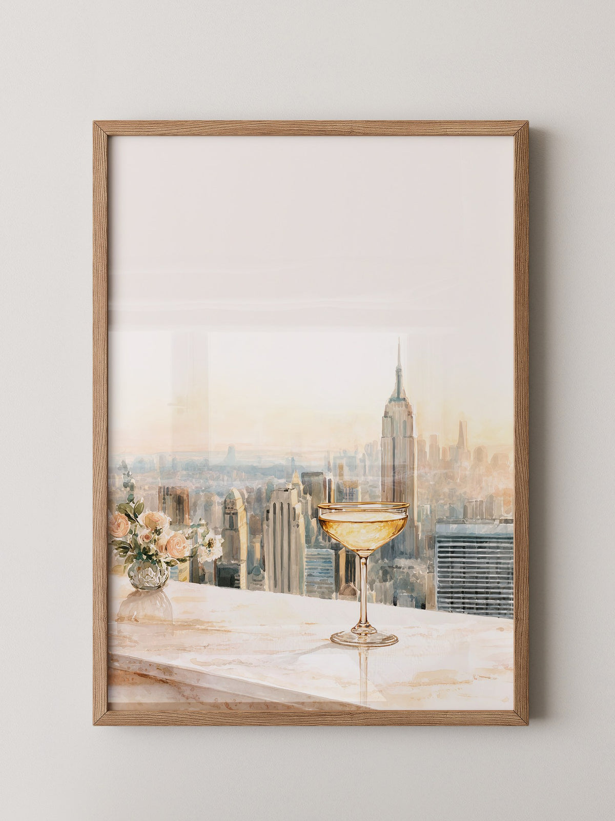 Champagner Stadt Skyline Pastell