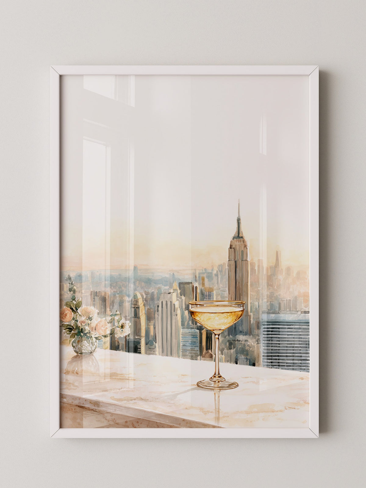 Champagner Stadt Skyline Pastell