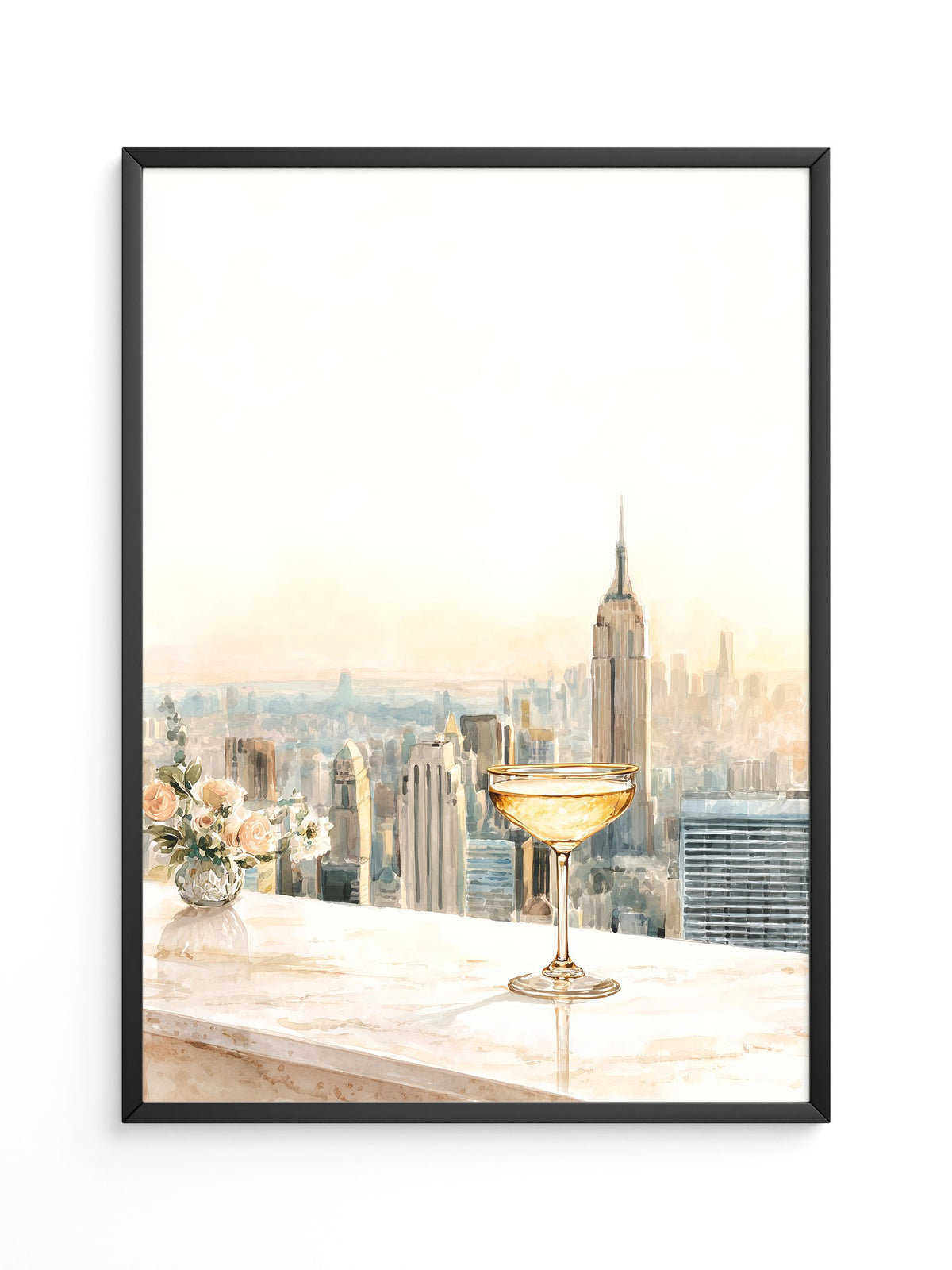 Champagner Stadt Skyline Pastell