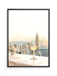 Champagner Stadt Skyline Pastell