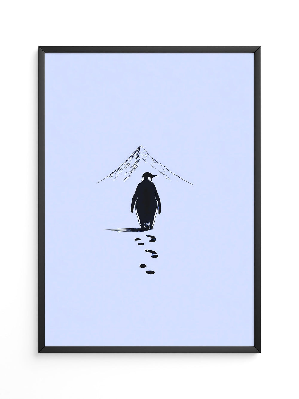 Pinguin Spuren Minimalistisch