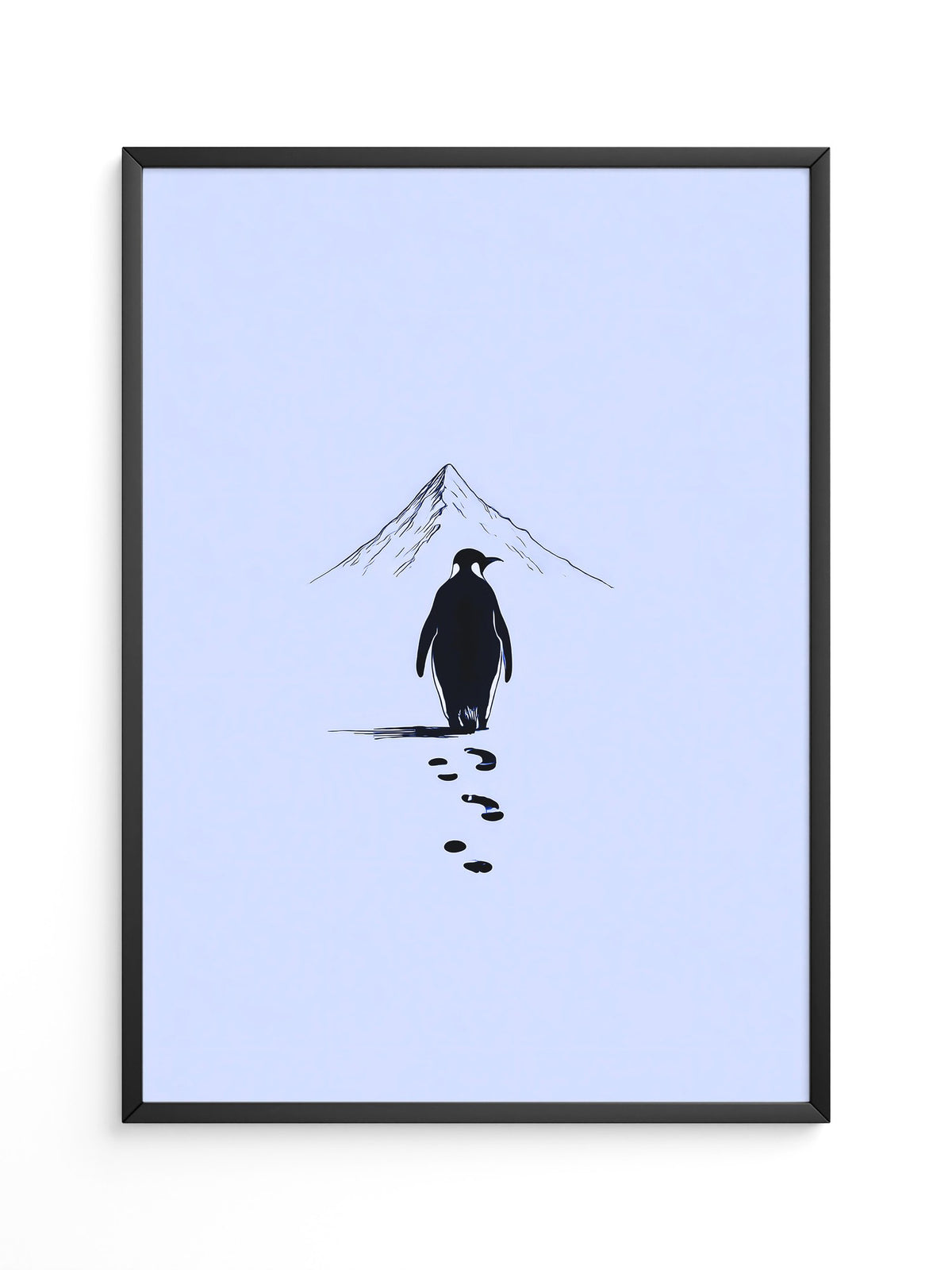 Pinguin Spuren Minimalistisch