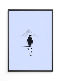 Pinguin Spuren Minimalistisch