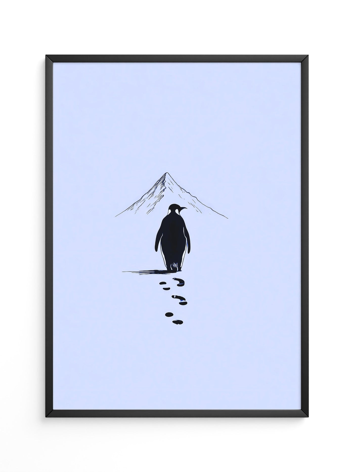 Pinguin Spuren Minimalistisch