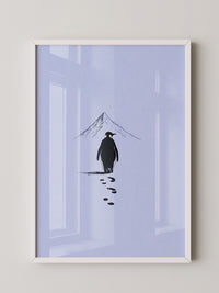 Pinguin Spuren Minimalistisch